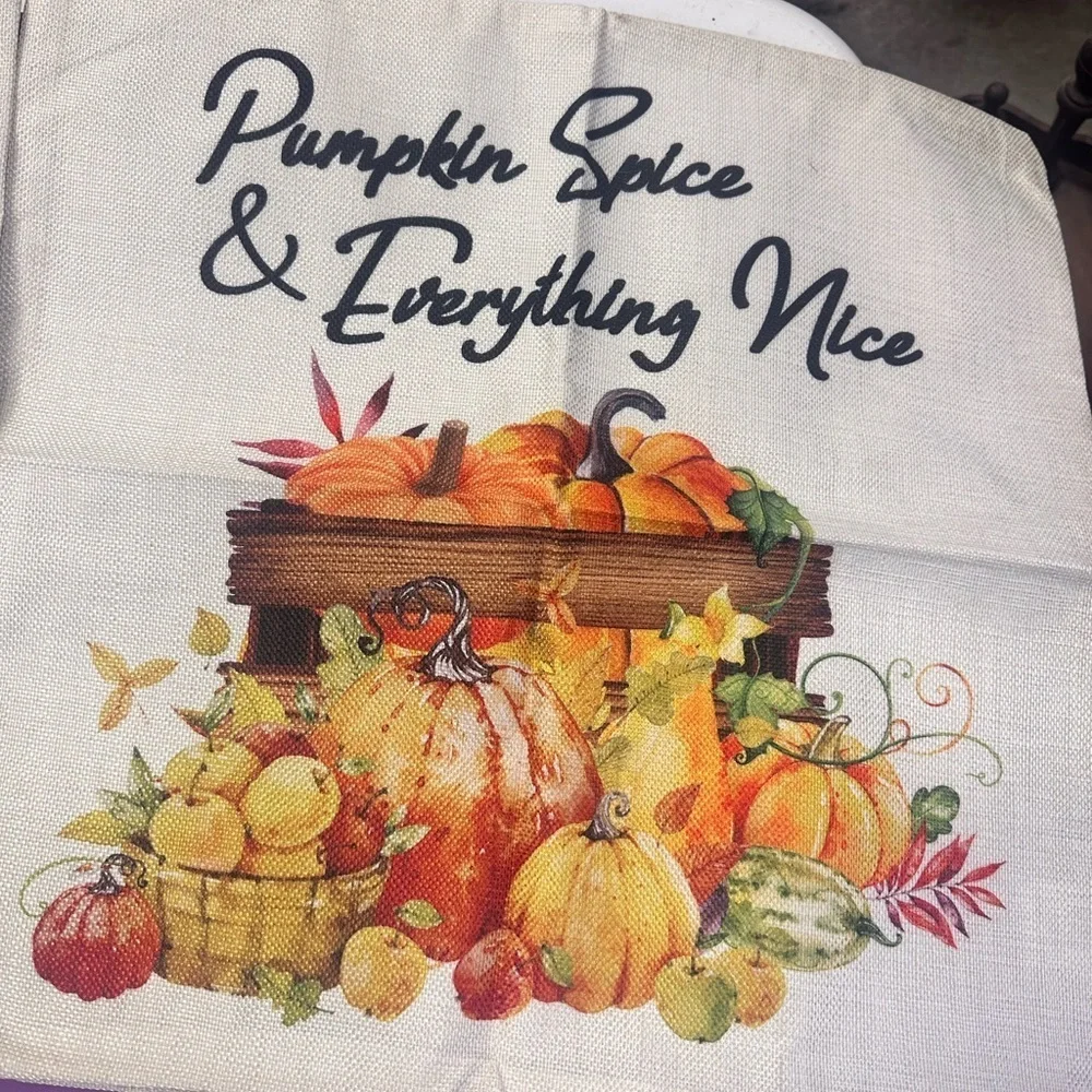 Autumn Bicycle and Harvest Pillow Covers